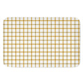 Yellow And Beige Tattersall Print Indoor Door Mat