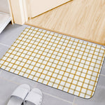 Yellow And Beige Tattersall Print Indoor Door Mat