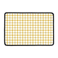 Yellow And Beige Tattersall Print Kitchen Mat