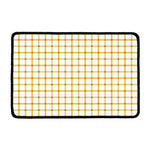 Yellow And Beige Tattersall Print Kitchen Mat