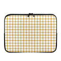 Yellow And Beige Tattersall Print Laptop Sleeve