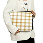 Yellow And Beige Tattersall Print Laptop Sleeve