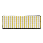 Yellow And Beige Tattersall Print Long Kitchen Mat