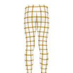 Yellow And Beige Tattersall Print Men's leggings