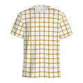 Yellow And Beige Tattersall Print Men's Athletic T-Shirt