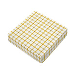 Yellow And Beige Tattersall Print Outdoor Seat Cushion Cover
