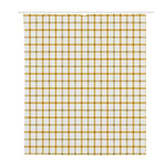 Yellow And Beige Tattersall Print Polyester Shower Curtain