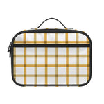 Yellow And Beige Tattersall Print Portable Lunch Bag