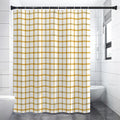 Yellow And Beige Tattersall Print Premium Shower Curtain