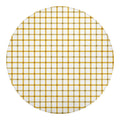 Yellow And Beige Tattersall Print Round Blanket