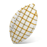Yellow And Beige Tattersall Print Rugby Ball