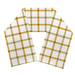 Yellow And Beige Tattersall Print Scarf