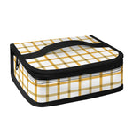 Yellow And Beige Tattersall Print Small Lunch Bag