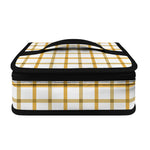 Yellow And Beige Tattersall Print Small Lunch Bag