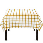 Yellow And Beige Tattersall Print Tablecloth