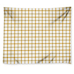 Yellow And Beige Tattersall Print Tapestry