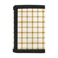 Yellow And Beige Tattersall Print Trifold Wallet