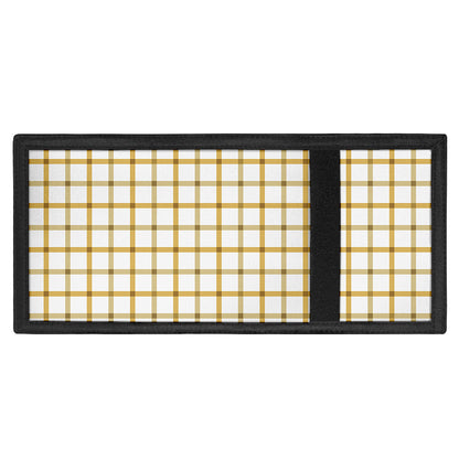 Yellow And Beige Tattersall Print Trifold Wallet