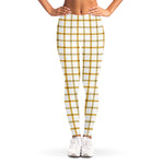 Yellow And Beige Tattersall Print Women's Leggings