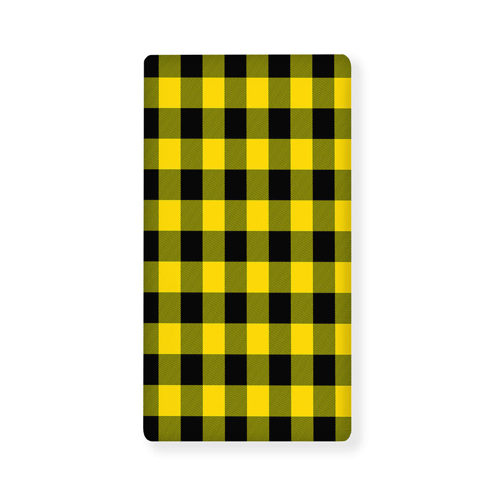 Yellow And Black Buffalo Check Print Baby Crib Sheet