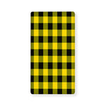 Yellow And Black Buffalo Check Print Baby Crib Sheet