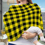 Yellow And Black Buffalo Check Print Baby Seat Cover