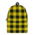 Yellow And Black Buffalo Check Print School Backpack