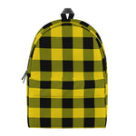 Yellow And Black Buffalo Check Print Backpack
