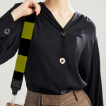 Yellow And Black Buffalo Check Print Bag Strap