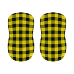 Yellow And Black Buffalo Check Print Bar Stool Covers