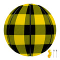 Yellow And Black Buffalo Check Print Basketball