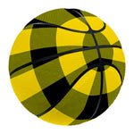 Yellow And Black Buffalo Check Print Basketball