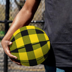 Yellow And Black Buffalo Check Print Basketball