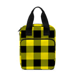 Yellow And Black Buffalo Check Print Bible Tote Bag