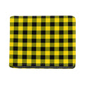 Yellow And Black Buffalo Check Print Bifold Wallet
