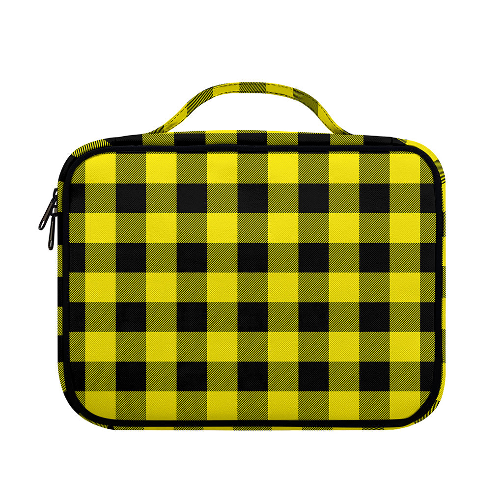 Yellow And Black Buffalo Check Print Briefcase Bible Bag
