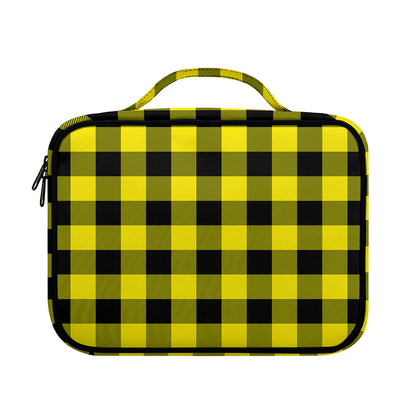 Yellow And Black Buffalo Check Print Briefcase Bible Bag