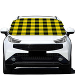 Yellow And Black Buffalo Check Print Car Windshield Snow Cover