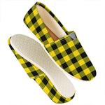 Yellow And Black Buffalo Check Print Casual Shoes