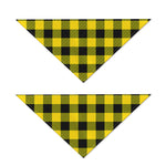Yellow And Black Buffalo Check Print Dog Bandana