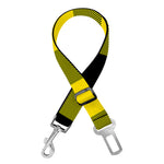 Yellow And Black Buffalo Check Print Dog Seat Belt