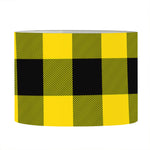 Yellow And Black Buffalo Check Print Drum Lamp Shade