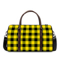 Yellow And Black Buffalo Check Print Duffel Bag