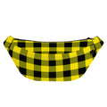 Yellow And Black Buffalo Check Print Fanny Pack