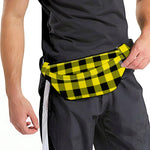 Yellow And Black Buffalo Check Print Fanny Pack