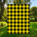 Yellow And Black Buffalo Check Print Garden Flag