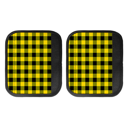 Yellow And Black Buffalo Check Print Handle Covers