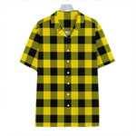 Yellow And Black Buffalo Check Print Hawaiian Shirt