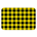 Yellow And Black Buffalo Check Print Indoor Door Mat