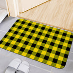 Yellow And Black Buffalo Check Print Indoor Door Mat